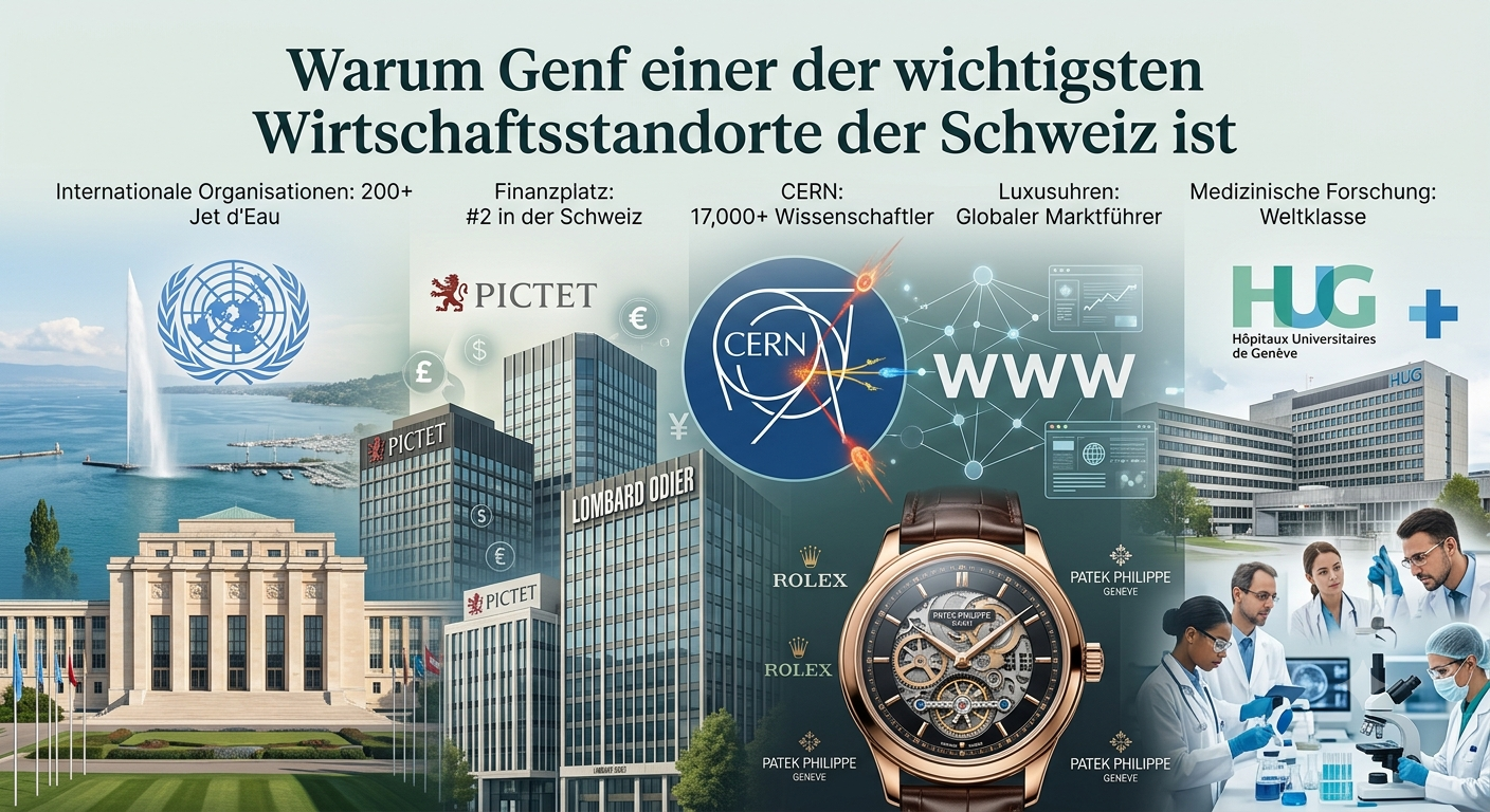Warum Genf einer der wichtigsten Wirtschaftsstandorte der Schweiz ist