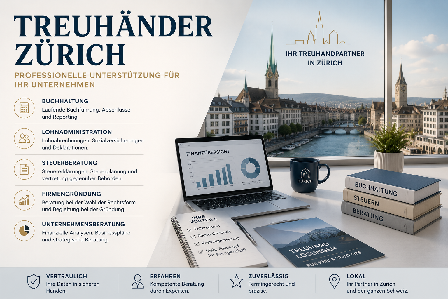 Treuhänder Zürich 2026 – Leistungen, Beratung und Buchhaltung